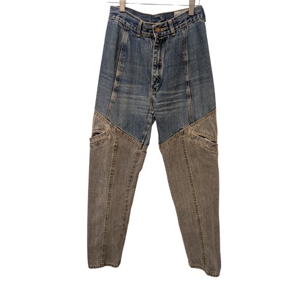 Vintage Jordache Two Toned Straight Leg Jeans Blue Gray 90s Y2K Denim Cotton - Picture 1 of 7